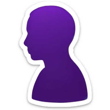 purple human silhouette sticker