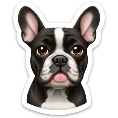 Brindle black French Bulldog sticker