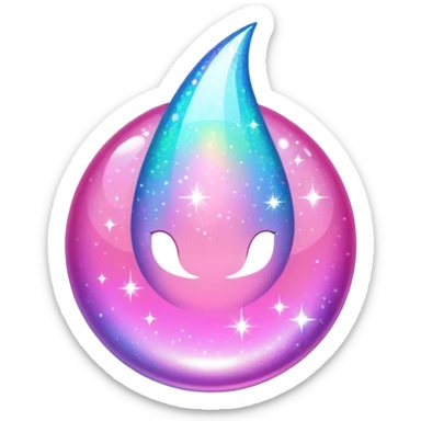 The glittering flashes of sparkles of pink color sticker