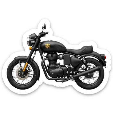 Black royal Enfield sticker