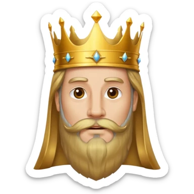 King with crown and beared sticker