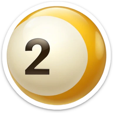 golden billiard ball with the number 23 sticker