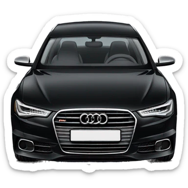 black audi a6 taken from the front sticker