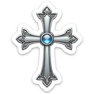 metal elegant cross sticker