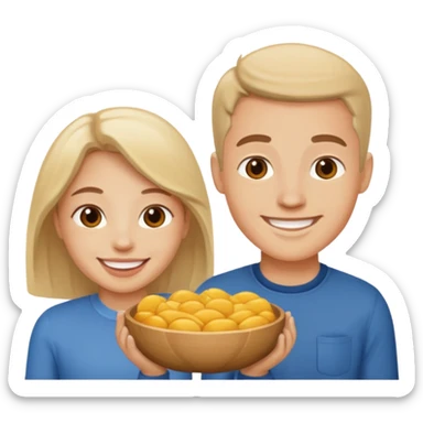 i want two person nicke eatche athore sticker