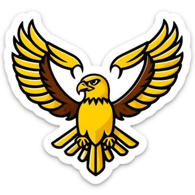 Hawk emblem with gold and black colors, House Bellona sticker
