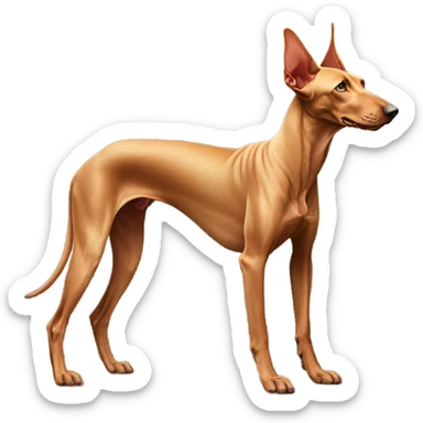 Egyptian pharaoh hound on a mountain top sticker