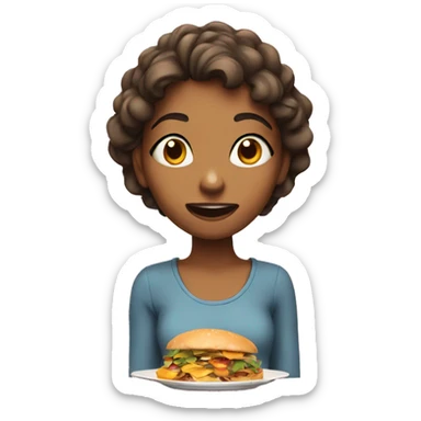 Hungry girl sticker