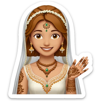 bride in mehendi Ceremony sticker