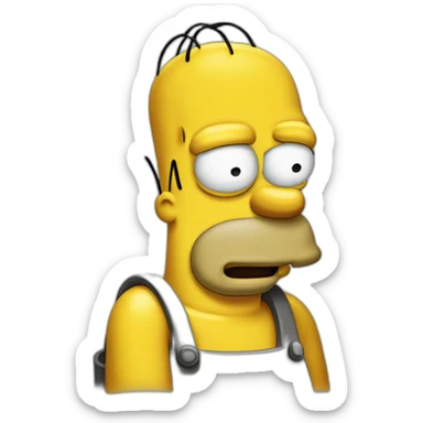 Homer simpson qui et triste sticker
