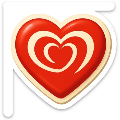 Edit Wall’s ice cream logo heart with red and white colors, smooth lines, no text. Create pulse animation frame 4 back to original size. Sticker style for presentation on transparent background. sticker