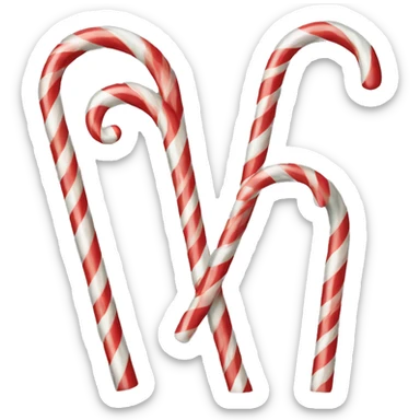 christmas cany cane sticker