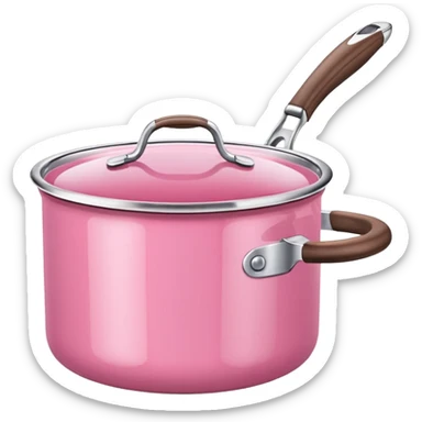 Pink sauce pan sticker