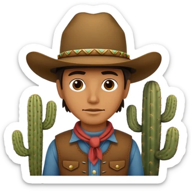 Western Cast deset cactus sticker