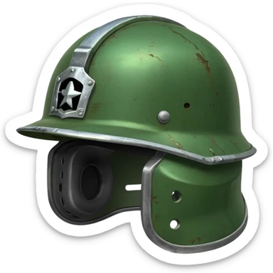 shiny green helmet world war times sticker