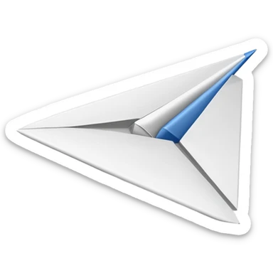 emoji avion de papel sticker