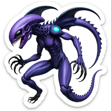 Abstract Venom-Xenomorph-Genesect-Lunala-ET-hybrid-fantasy-creature sticker