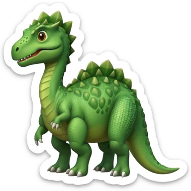 Dinosaur in saddle, portrait sticker