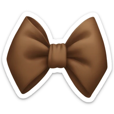 Brown bow sticker