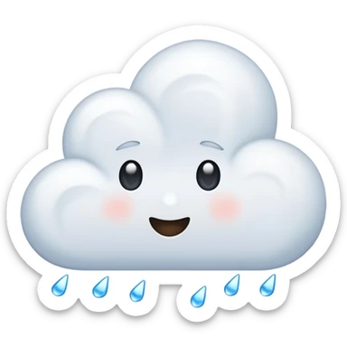 cloud with sparkles  sticker