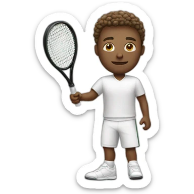 White man tennis player sticker