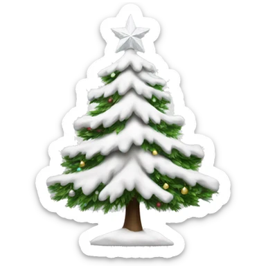 white christmas tree sticker