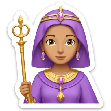 woman, Egypt, lilac, scepter sticker