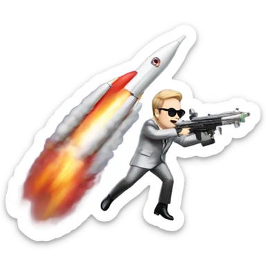 elton john shooting a rocket sticker
