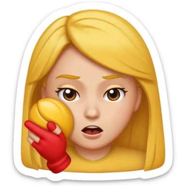 generate an emoji of a woman head smacking herself sticker