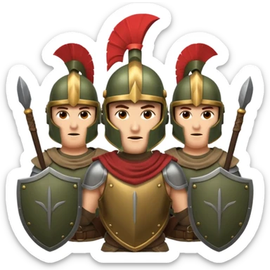 phalanx soldier formation, spartan sticker