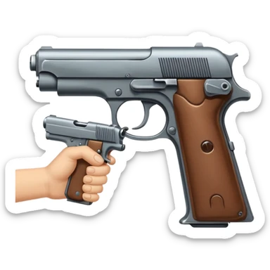 due mani messe come una pistola verso l’alto  sticker