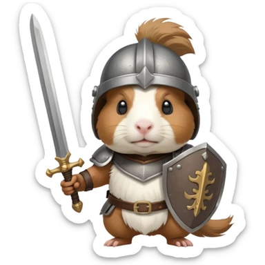 Guinea pig warrior sticker