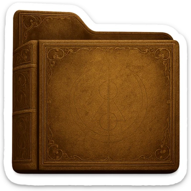 Render the front cover of the folder as a separate image, preserving the exact style, color, and texture from the reference image. The background should be transparent. This is attempt 1. sticker