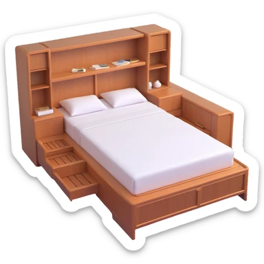 luxury yacht cabin bed sticker
