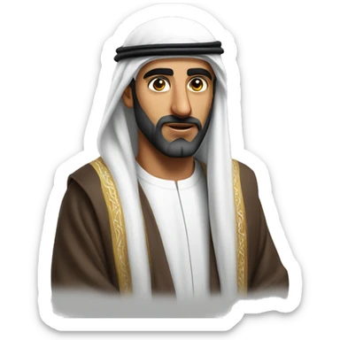 arab sheikh photorealistic serious sticker
