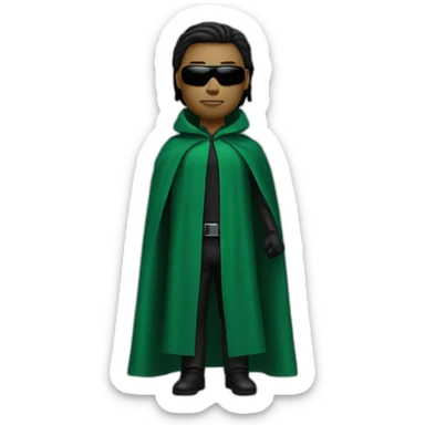 Neo from the matrix in a cape sticker