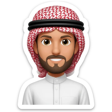 Saudi male with a ghutra sticker