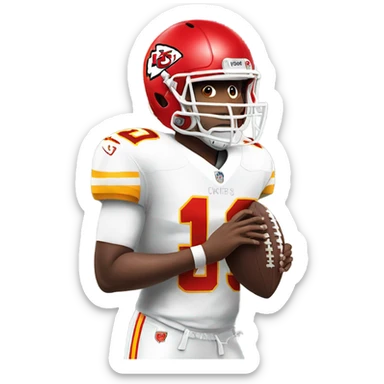 Chiefs with football  sticker