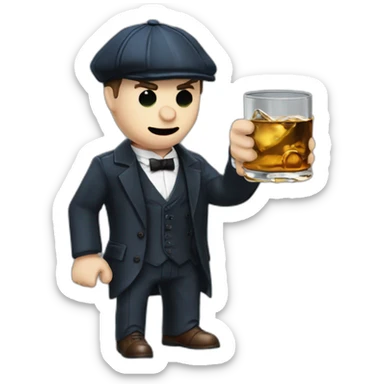 Tommy shelby peaky blinders Ak-47 drinking whisky sticker
