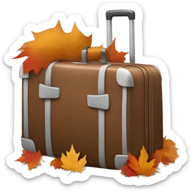 baggage in autumn  sticker