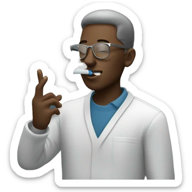 person vaping sticker