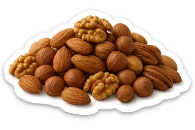 montagna di noci sbucciate, iperrealistici 4k sticker