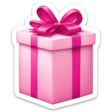 Light pink present with a hot pink bow sticker