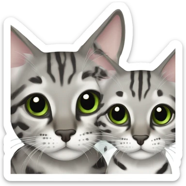 Two Grey Bengal Cats sticker