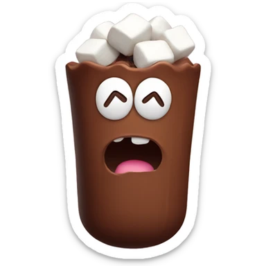 Cacao with marshmallows  sticker