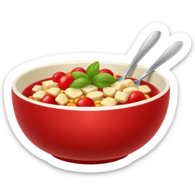 healthy bowl red bowl sticker