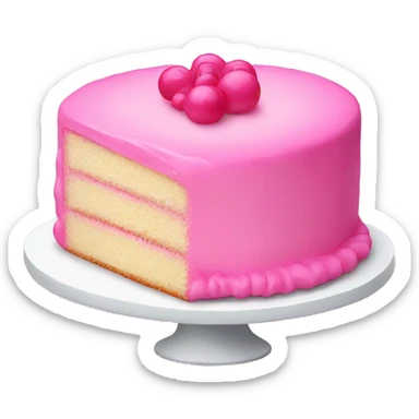Pink cake sticker
