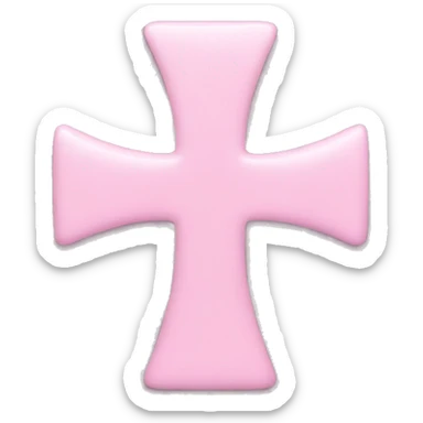 Pastel pink  cross sticker