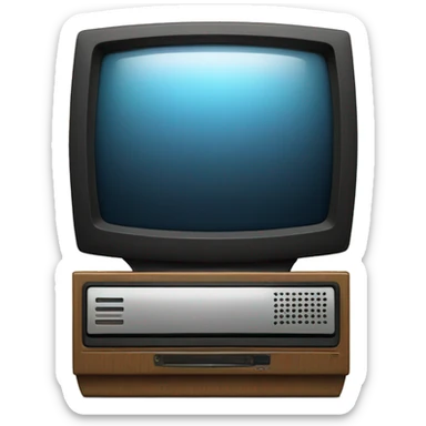 TV with built in VCR player sticker