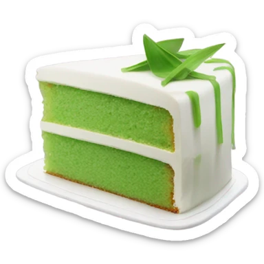 Pandan cake sticker
